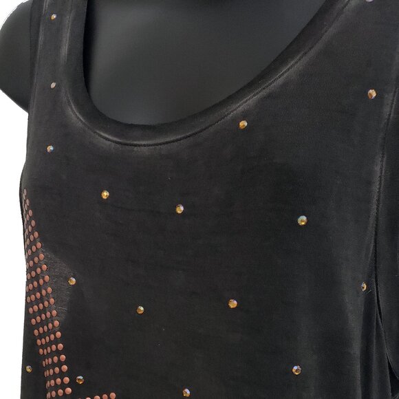 LOVE Women's Vintage Black Tunic Tank - Picture 2 of 6